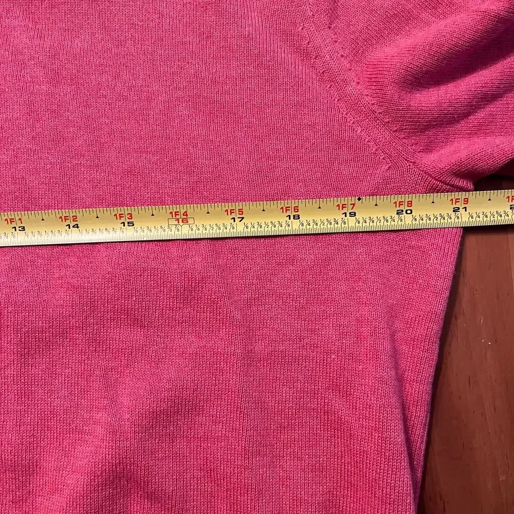 J. Crew Men's Salmon Pink‎ Cotton V-Neck Long Sleeve Sweater Size Medium